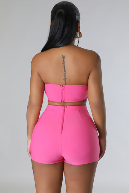 On A Mission Short Set- Pink